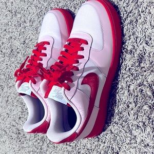 Nike Air Force 1 reds with pink, size 10, worn only once